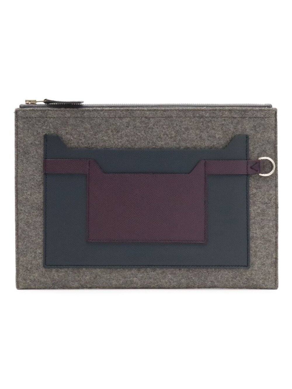 Hermes Toodoo 29 Clutch Second Pouch Business Felt Veau Epsom Gray Navy Burgundy
